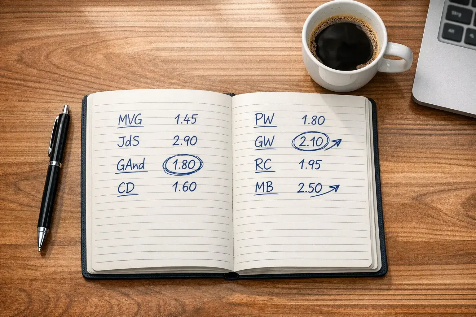 Person analysiert verschiedene Darts-Wettarten auf einem Laptop-Bildschirm